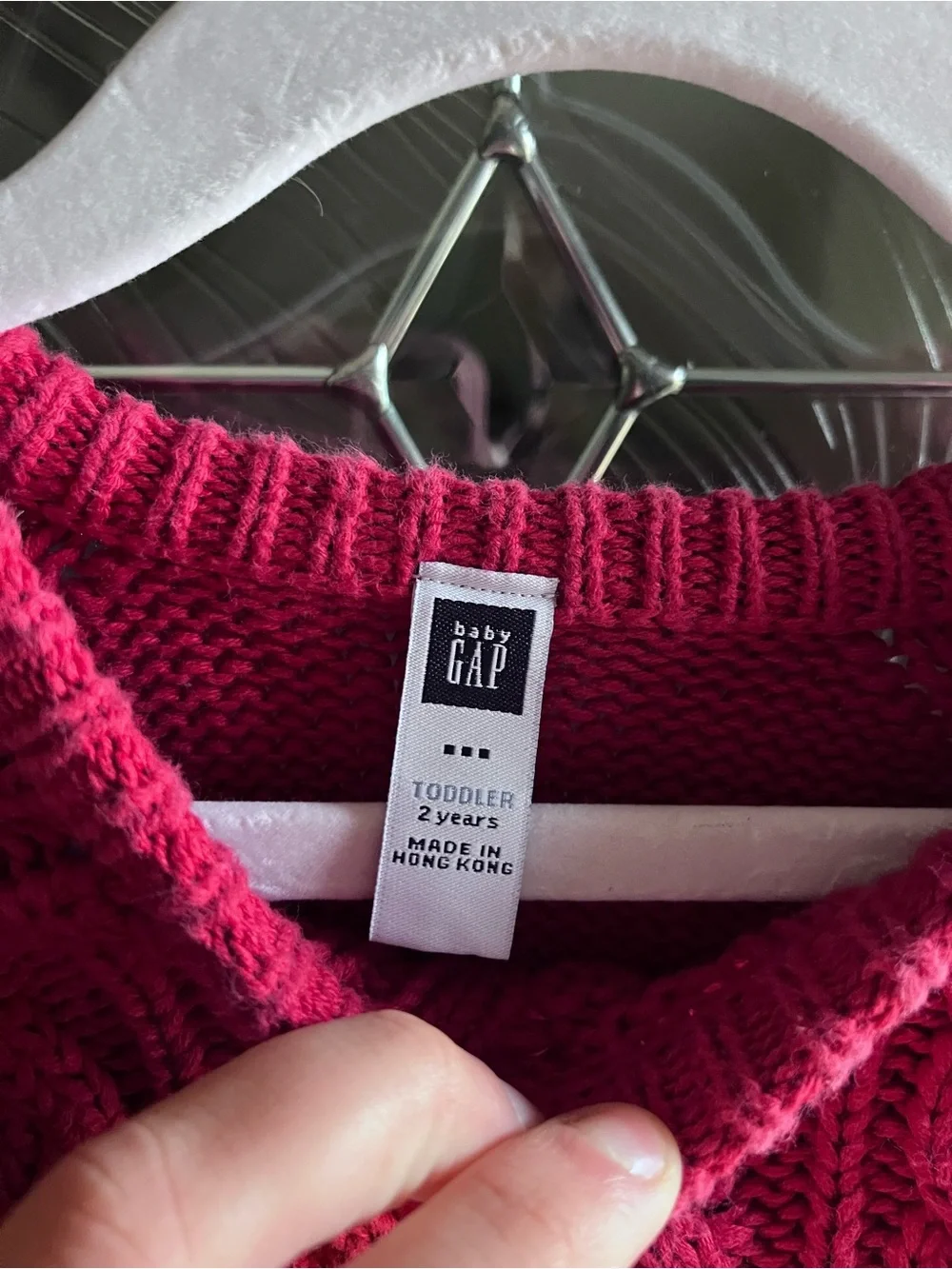 GAP Kids 2T Cable Knit Sweater in Red